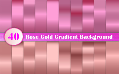 Rose Gold Farbverlauf digitales Papier-Set