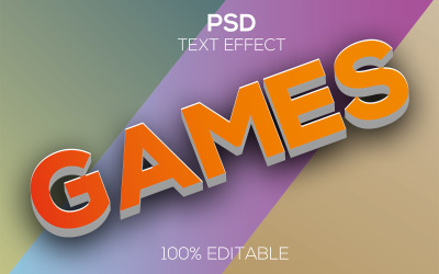 Spel | Moderna 3d-redigerbara spel Psd-texteffekt