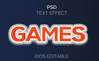 Spellen | Modern Games Psd-teksteffect