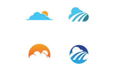 Cloud-Server-Logo und Symbol-Design-Vektor V20
