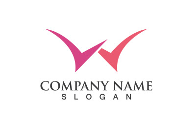 Lettre W Initial Logo Vector Design V7