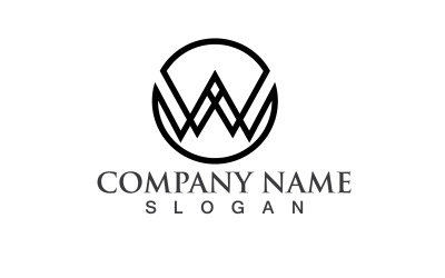 W Letter Initial Logo Vector Design V32