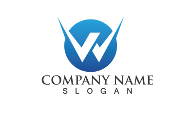 W Letter Initial Logo Vector Design V33