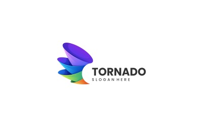 Buntes Logo-Design mit Tornado-Steigung