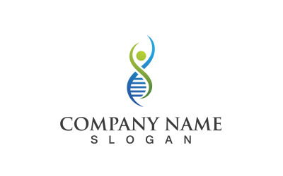DNA Sağlık Logo Ve Sembol Vektör V8