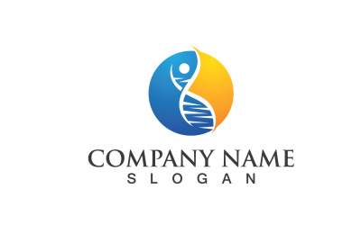 DNA Sağlık Logo Ve Sembol Vektör V9
