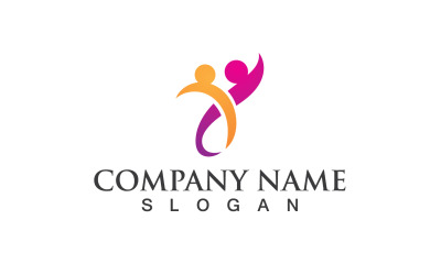 Groupe Communauté Personnes Adoption Logo Vector V13