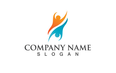 Groupe Communauté Personnes Adoption Logo Vector V24