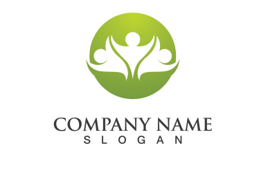 Groupe Communauté Personnes Adoption Logo Vector V32