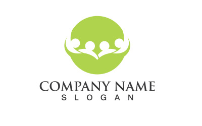Groupe Communauté Personnes Adoption Logo Vector V35