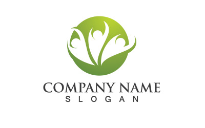 Groupe Communauté Personnes Adoption Logo Vector V38