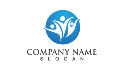 Groupe Communauté Personnes Adoption Logo Vector V39