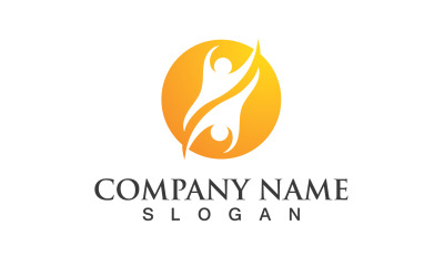 Groupe Communauté Personnes Adoption Logo Vector V40