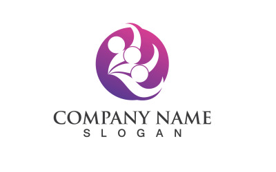 Groupe Communauté Personnes Adoption Logo Vector V41