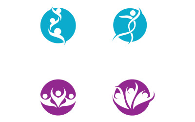 Groupe Communauté Personnes Adoption Logo Vector V43