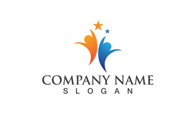 Groupe Communauté Personnes Adoption Logo Vector V9