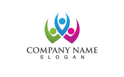 Gruppe Community People Adoption Logo Vector V18
