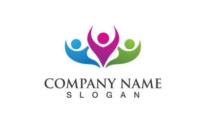 Gruppe Community People Adoption Logo Vector V19