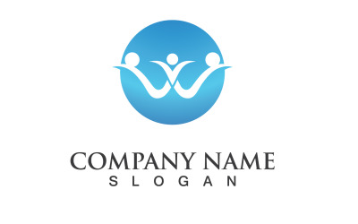 Gruppe Community People Adoption Logo Vector V26