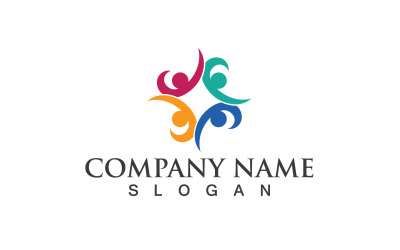 Gruppe Community People Adoption Logo Vector V4