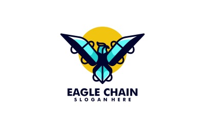 Logo mascotte simple chaîne aigle