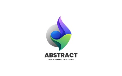 Vector abstrakt färggradient logotypdesign