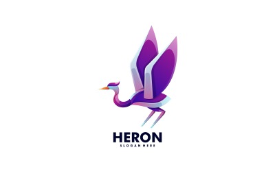 Vector Heron Gradient Logo Design