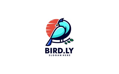Vector logotyp fågel maskot stil