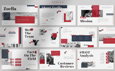 Zoella - Red Scarf Simple &amp;amp; Modern Business Presentation