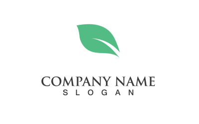 Ecología hoja verde naturaleza logotipo y símbolo V28