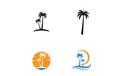 Coconut Palm Tree Logo And Symbol Vector V23