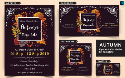 Herbstfest-Flyer und Social-Media-Paket-19
