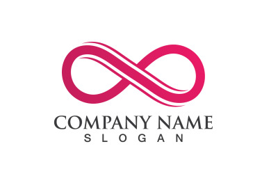 Infinity Line Logo et symbole Vector Design V1