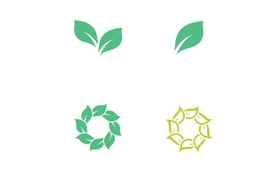 Ökologie-grünes Blatt-Natur-Logo und Symbol V63