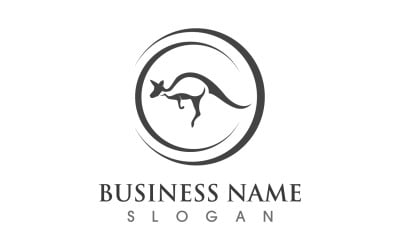Kangaroo Jump Logo Y Símbolo Animales V3