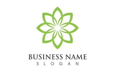 Leaf Green Decoration Flower Symbol Logo V10