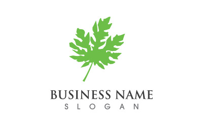 Leaf Green Decoration Flower Symbol Logo V2
