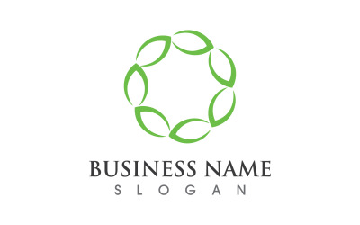 Leaf Green Decoration Flower Symbol Logo V3