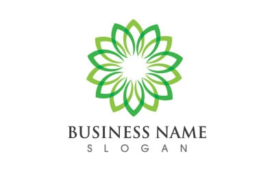 Leaf Green Decoration Flower Symbol Logo V8