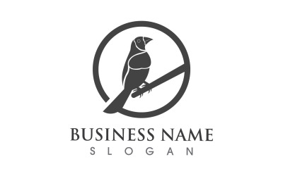 Logotipo de pájaro y diseño de vectores de símbolos