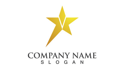 Logotipo de símbolo de éxito estrella Diseño vectorial V4