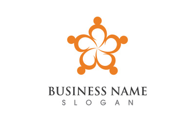 Społeczność Star Group People Logo Vector V1
