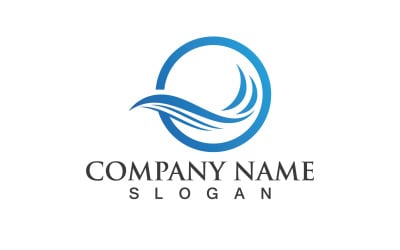 Beach Water Wave Logo And Symbol V3
