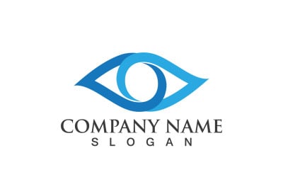 Diseño de logotipo vectorial de salud para el cuidado de los ojos V2