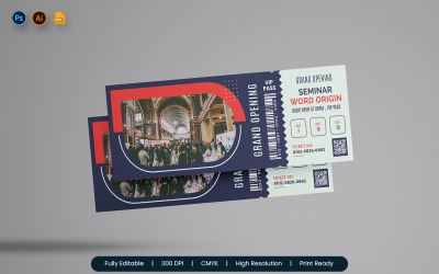 Modèle de billet d&amp;#39;invitation à l&amp;#39;inauguration
