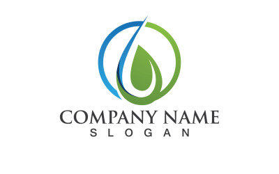 Waterdrop Nature Vector Logo Design V16