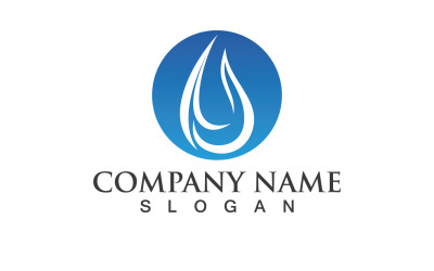 Waterdrop Nature Vector Logo Design V20