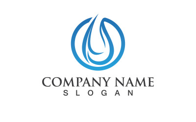 Waterdrop Nature Vector Logo Design V21