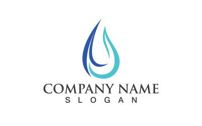 Waterdrop Nature Vector Logo Design V2