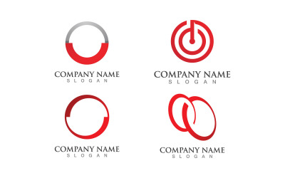 Cirkel Logotyp Vektor Ikon Design V7